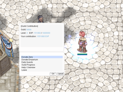 Guild Contribution System - Daily Quests, Zeny/Emperium Donations & Bonus